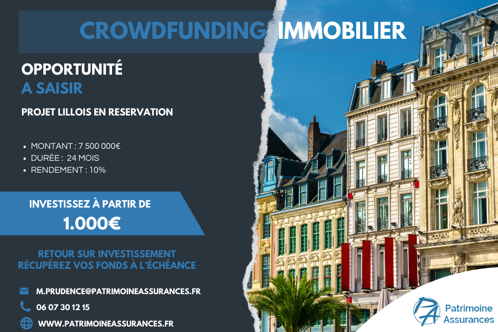 Invitation au projet lillois en réservation7 500 000 €  |  24 mois  | 10 %