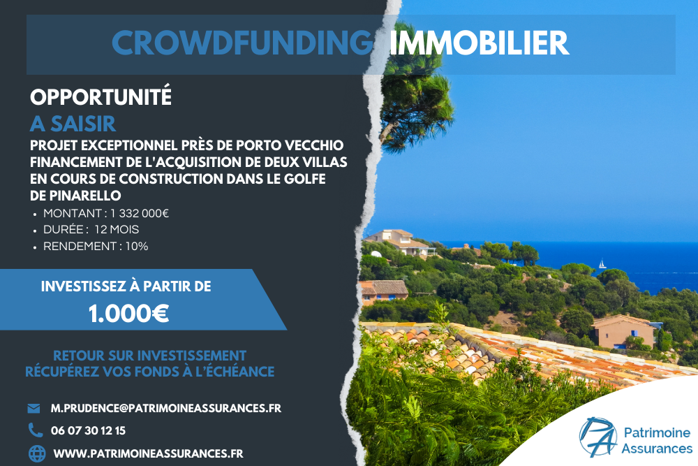 Réservation exceptionnelle en Corse1 332 000 €  |  12 mois  | 10 %