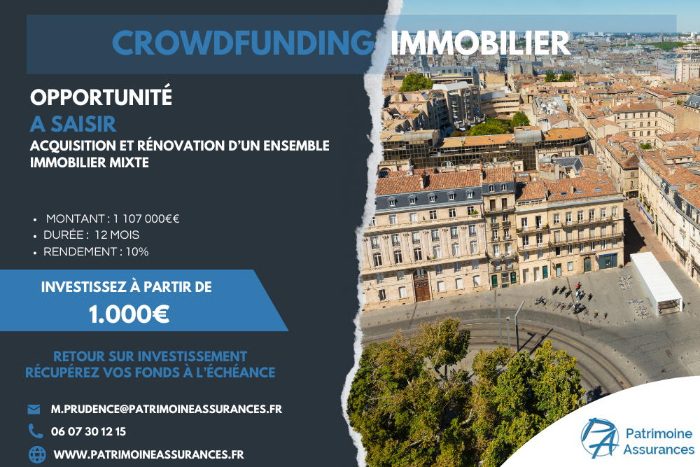 Acquisition et rénovation d’un ensemble immobilier mixte1 107 000 €  |  12 mois  | 10 %