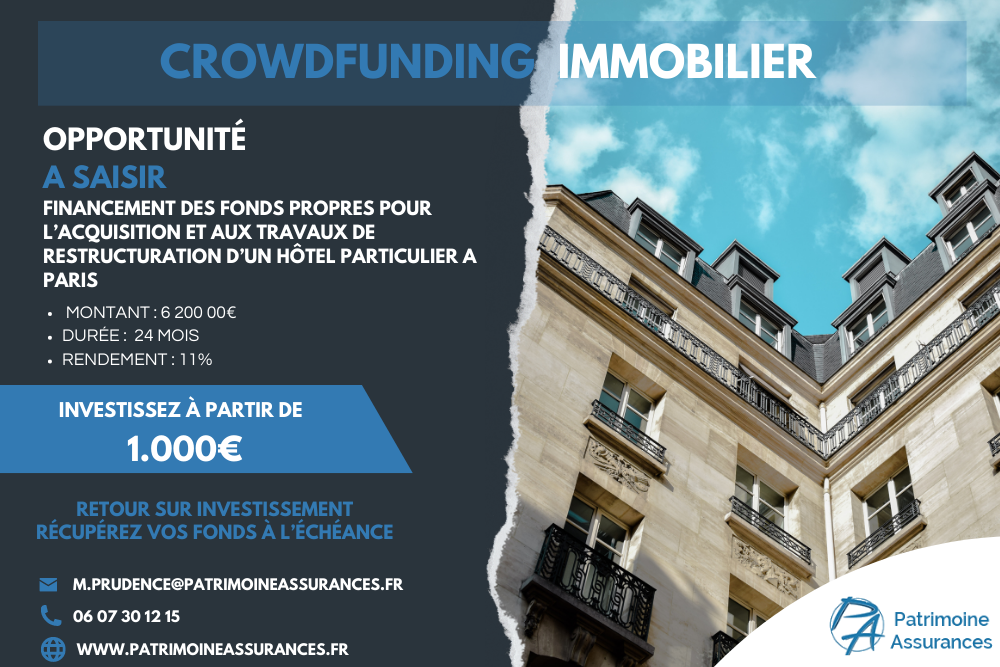 Acquisition et travaux de restructuration d’un hôtel particulier6 200 000 € | 24 mois | 11 %