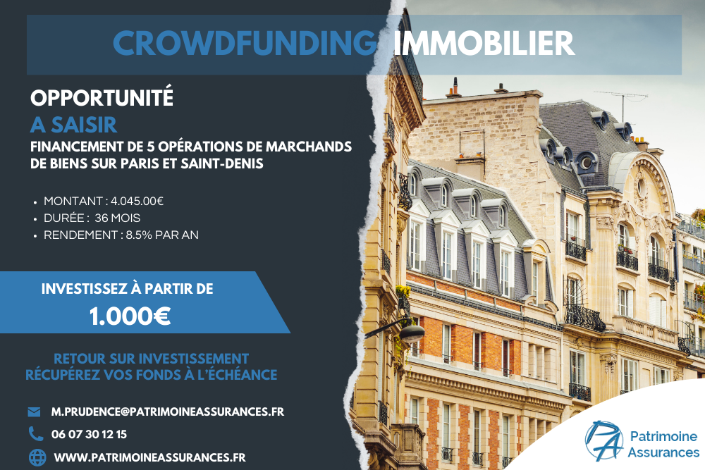 Financement de 5 opérations de marchands de biens4 045 000 € | 36 mois | 8.5 %