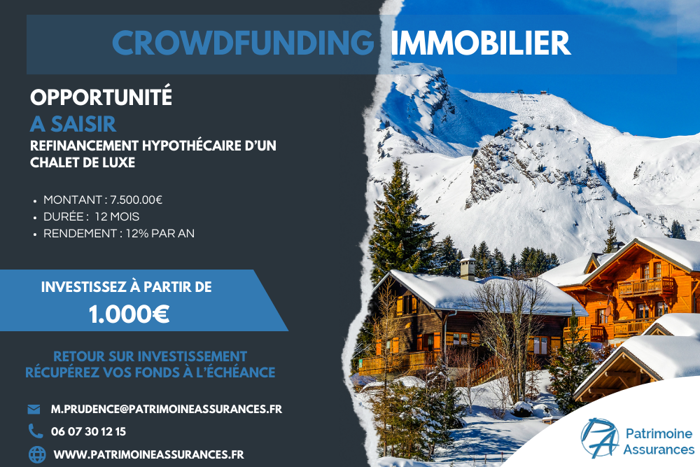 Refinancement hypothécaire d’un chalet de luxe7 500 000 € | 12 mois | 12 %