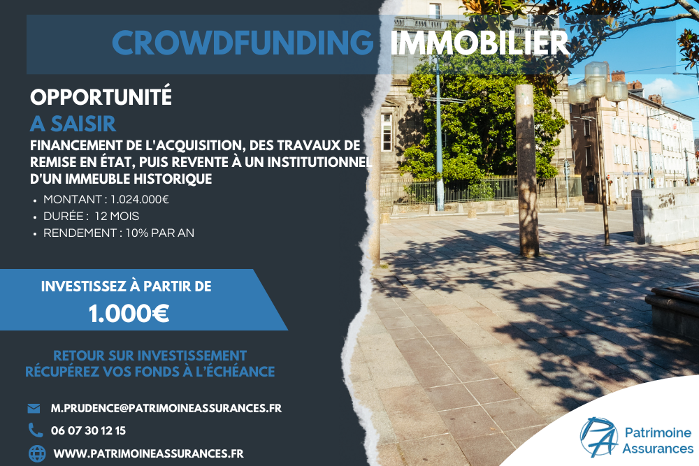 Financement de l’acquisition et travaux d’un immeuble historique1 024 000 € | 12 mois | 10%