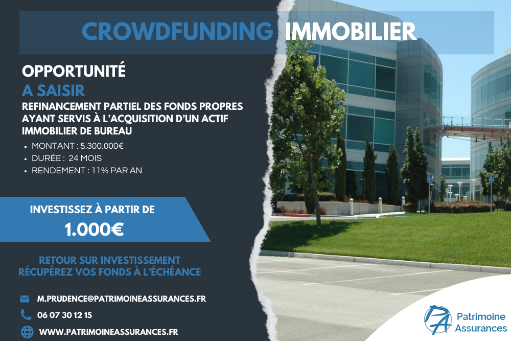Refinancement partiel des fonds propres5 300 000 € | 24 mois | 11%