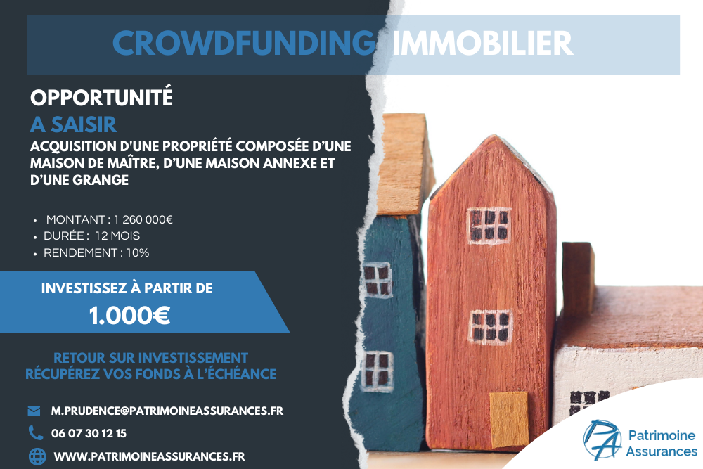 Financement propriété : Maison de maître, maison annexe et grange1 260 000 € | 12 mois | 10%
